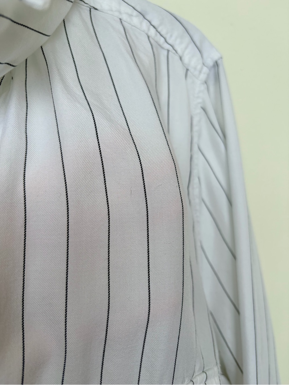 BABATON ARITIZIA Utility Shirt Relaxed Drapey Twill Button Up Stripes Medium - Picture 6 of 8